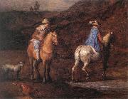 BRUEGHEL, Jan the Elder Travellers on the Way (detail) fd oil painting